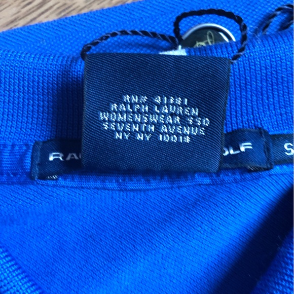 NWT Ralph Lauren Golf blue long sleeve polo shirt womens small fitted - Picture 7 of 8